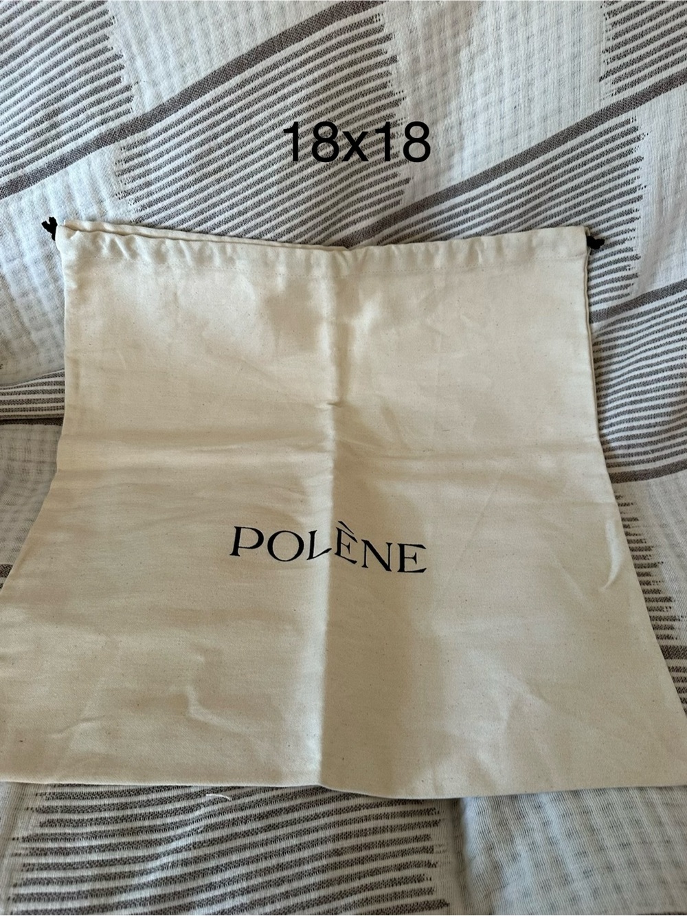 Polène Cream Canvas Drawstring Dust Bag
